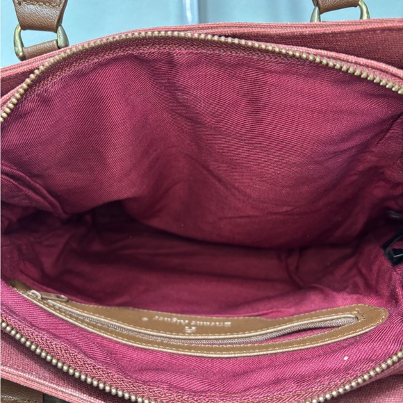 Etienne Aigner Deep Red Canvas Tote - Picture 10 of 13